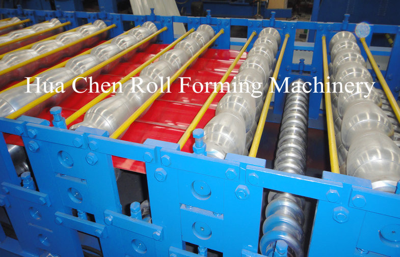 Double Layer Colour coated Steel Roof Panel Wall Panel Roll Forming Machine PLC Control Automatic
