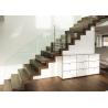 Buy cheap Modern Straight Flight Staircase Zig Zag Stringer Timber Wooden Stair Glass Railing Wire Banister from wholesalers