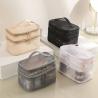 Buy cheap NEW GAUZE MAKEUP BAG LARGE CAPACITY TRAVEL SIMPLE PORTABLE TOILETRY BAG DOUBLE LAYER PORTABLE COSMETIC STORAGE BAG from wholesalers