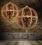 Rustic Iron and Wood Global Shape crystal chandelier (WH-CI-85)