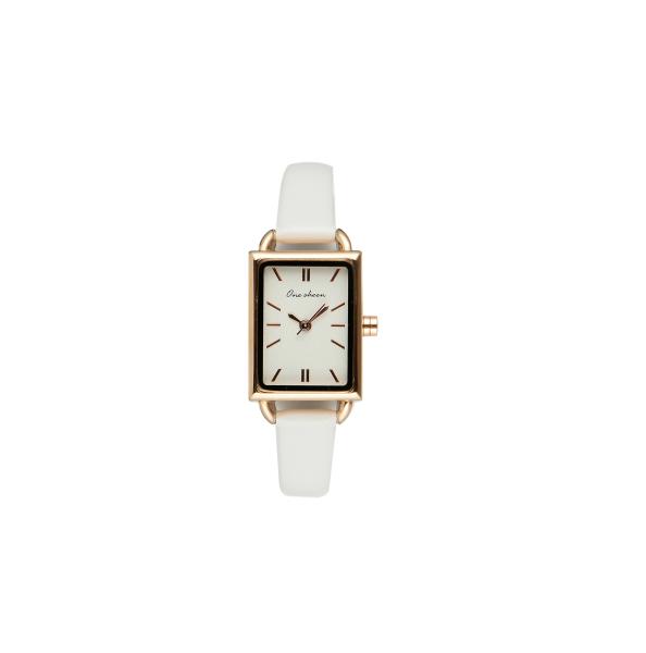 Buy cheap Square Quartz Leather Watch Fashionable White Waterproof Quartz Watch from wholesalers