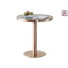 Buy cheap Coffee House / Home Classical Bar Height Pub Table With Gold Stainless Steel Base from wholesalers