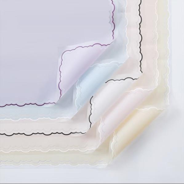 Buy cheap Hua Yize thickened waterproof handkerchief, flower wrapping paper, floral bouquet packaging material, wavy line, Han Su paper from wholesalers