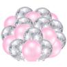 Buy cheap Pink & Silver Balloons + White Balloons + Confetti Balloons w/Ribbon | Rosegold Balloons for Parties from wholesalers