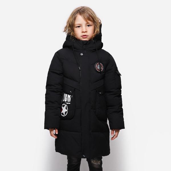 Buy cheap Bilemi Solid Black Thick Hooded Warm Boys Winter Jacket Fashion Parka Kids Downcoat from wholesalers
