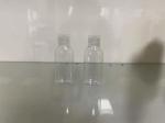 Refillable 50ml PET Clear Plastic Bottles Oval Flat With Flip Top Cap