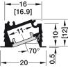 Buy cheap Display LED Aluminium Profile For LED Strip Lights Recess Mounting from wholesalers
