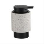 White Polyresin Terrazzo Bathroom Accessories Bath Countertop Set Round Terrazzo
