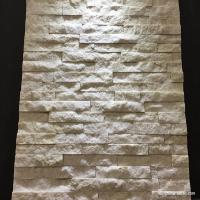 Buy cheap White Quartzite Mini Stone Panels / 3D Looking Thin Stacked Stone Panels product