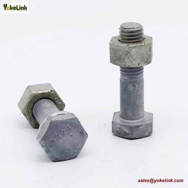 M12 ASTM F3125M Grade A325M Hot Dipped Galvanized Steel Structural Bolt w/A563