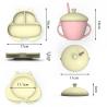 Buy cheap MHC Squirrel Silicone Plate Baby Nursing Suction Cartoon Animal Food Grade Silicone Feeding Set For 6 Months Old Baby from wholesalers