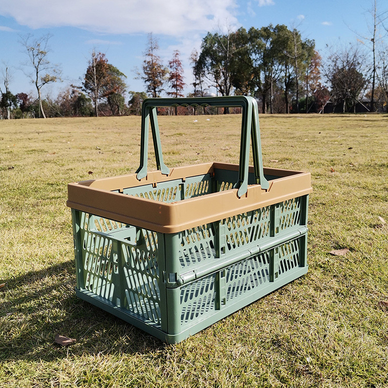 FOLDABLE PICNIC BASKET SUPERMARKET SHOPPING BASKET SHOPPING BASKET HAND BASKET TRUNK STORAGE BASKET