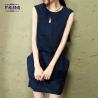 Buy cheap Slim solid color cotton linen vest women casual girls sexy night dress photos for ladies from wholesalers