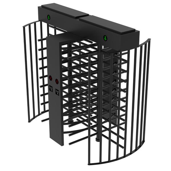 Security Revolving Full Height Turnstile Gates 120 Degree Dual Channel Access