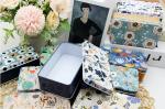 Flower Post Card Custom Tin Cans Stationery Metal Can Box