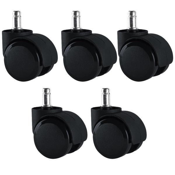 Buy cheap Set Of 5 Office Chair Wheel 2 Inch Plastic Black Furniture Casters With Brake from wholesalers