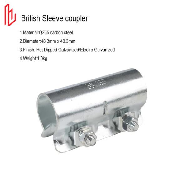 Buy cheap Carbon Steel Scaffold Sleeve Coupler 48.3mm Diameter 1.0kg Weight from wholesalers