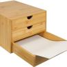 Buy cheap Popular Bamboo Office Supplies , Desktop Tidy A4 Bamboo Storage Drawers Organizer from wholesalers