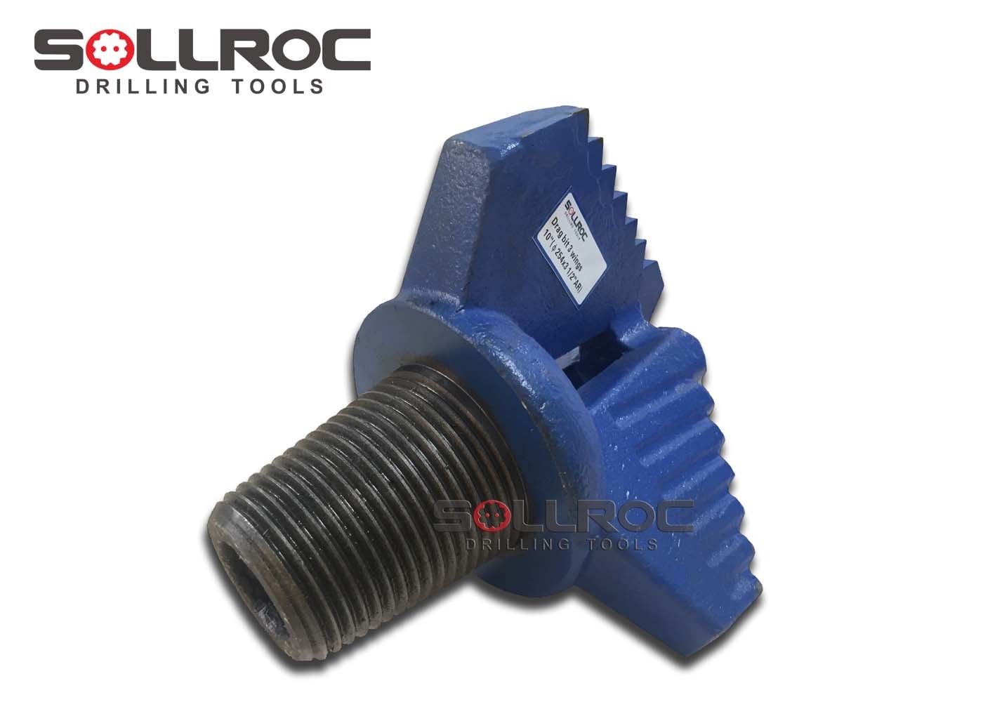 Thread Pin Diameter 254mm Three Wing Bit Drag Bits For Water Well Drilling