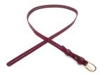 Women Hollow Center Pin Buckle 1.8cm Cowhide Leather Belt