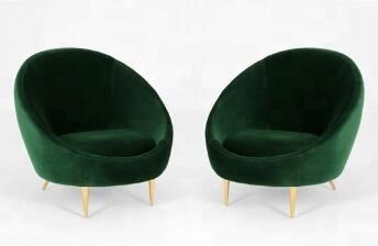 Buy cheap 2018 new style velvet fabric stainless steel legs single chair,green fabric upholsteryliving room single sofa from wholesalers