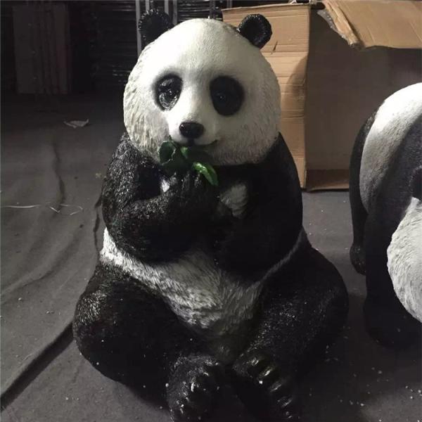 Buy cheap H80cm Life Size Fiberglass Panda Statue For Hotel Decoration from wholesalers