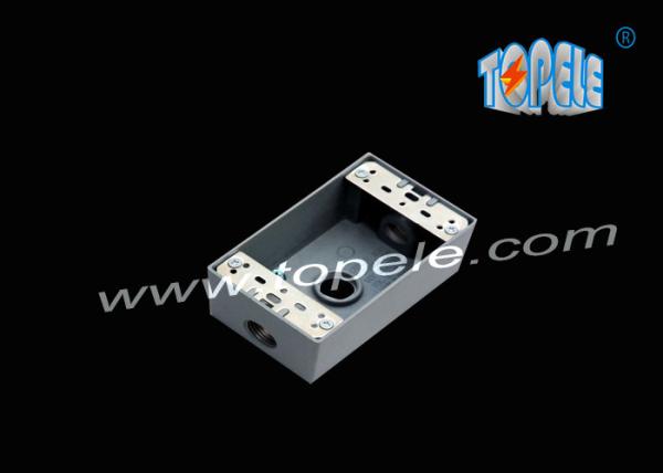 Buy cheap Die-cast Aluminum Weatherproof Boxes 3 Holes / 5 Holes Single Gang Outlet Boxes Die Cast Metal from wholesalers