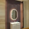 Buy cheap Stainless Steel Oval Framed Wall Mirror with LED Light Luxury Golden Color W60xH100cm from wholesalers