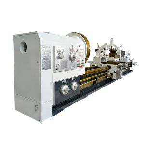 Buy cheap 1250mm Large Swing Lathe CW61125 with 6 Ton Load Capacity and 56 Feed Rate Options for Heavy Duty Flange Machining from wholesalers