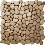 Skid Pebble Design Metal Backsplash Tiles , 2x2 Metal Accent Tiles For Home