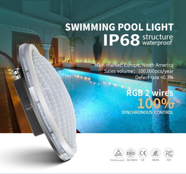 Buy cheap Waterproof ABS 18W Par56 Swimming Pool Lights VDE Structure from wholesalers