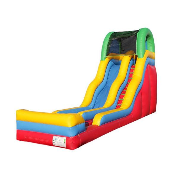 Buy cheap Commercial 18ft Dry Slide Inflatable Water Slide Wet For Rent Party Slip Red Yellow from wholesalers