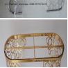 Buy cheap stainless steel dining table base leg hairline gold coffee table base for hospitality projects from wholesalers