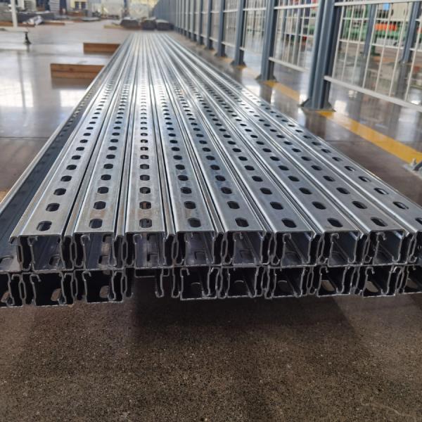1.5mm-2.5mm Thickness Galvanized Steel C Strut Channels Roll Forming Machine