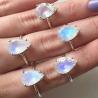 Buy cheap 925 Sterling Silver Natural Blue Moonstone Ring Moonstone Jewelry Design from wholesalers