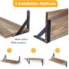 Buy cheap Floating Shelves, Rustic Wood Shelves, Wall Mounted Shelf for Bathroom Decor, Bedroom, Living Room and Plants from wholesalers