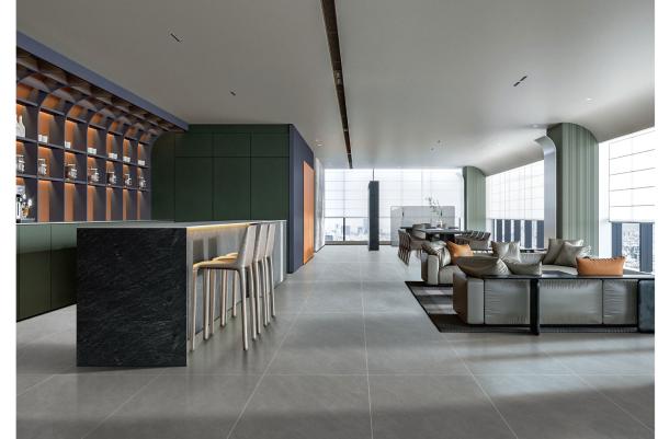 Buy cheap Interior Floor Stunning Baby Face Glazed Porcelain Tile And Gray 600x1200mm Tiles For Design And Restaurant from wholesalers