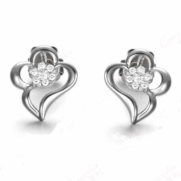 Buy cheap High Quality White Gold 0.14 Carat Daimonds Stud Earrings for Women (GDE005) from wholesalers