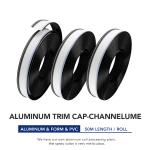 Black Color 50 Meters Length Aluminum Plastic Profile Strips Channel Letter