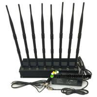 Buy cheap 8 Channels 20w Indoor High Power Lojack/ WiFi/ VHF/ UHF Mobile Phone Jammer product