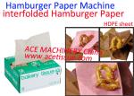 Hamburger Patty Paper Interfolder Machine For Sandwich Butter Wrap Wax Deli