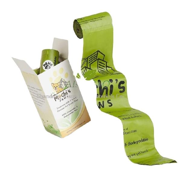 Buy cheap Eco Friendly 100% Biodegradable and Compostable Wholesale Pets Poop Bag Dog Waste Bags Sustainable OEM Logo Accept 15 Micron BPI from wholesalers