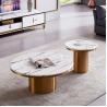 Buy cheap White Marble Circular Combination Coffee Table OEM ODM from wholesalers