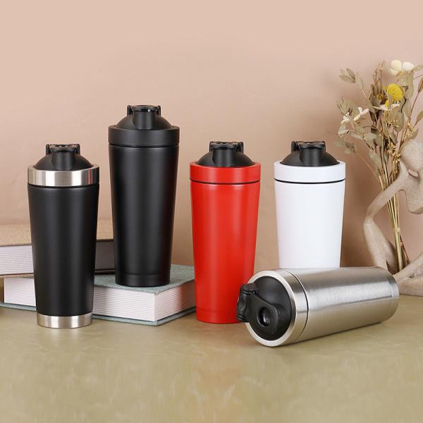 Stainless Steel Protein Shaker Bottle, 27.0 Fl Oz, Insulated, Leak Proof, BPA
