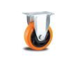 Buy cheap medium duty 3" swivel orange color PU caster double ball bearing , Rueda, from wholesalers