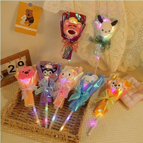 Buy cheap Childlike Cartoon Flash Fairy Wand Bouquet with Luminous Toys Plush 10x32cm from wholesalers
