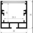 35*35mm Circular LED Profile Strip Extrusion Anodized Aluminium Alloy