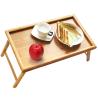 Buy cheap Natural Color Bamboo Serving Tray , Wooden Bed Tray With Legs For Outdoor Indoor from wholesalers