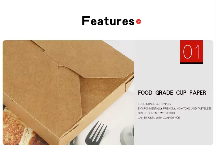 Disposable Takeaway Food Fruit Salad Fried Chicken Lunch Kraft Paper Box