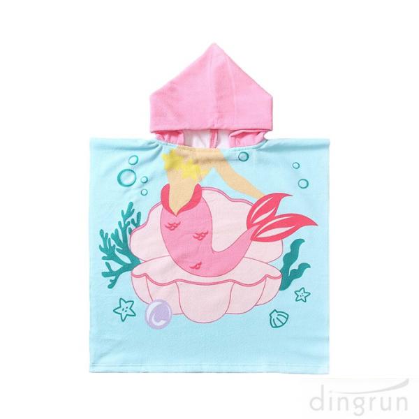 Buy cheap Soft Microfiber Beach Towel for Kids Poncho Beach Towel Kids Hooded Towel from wholesalers